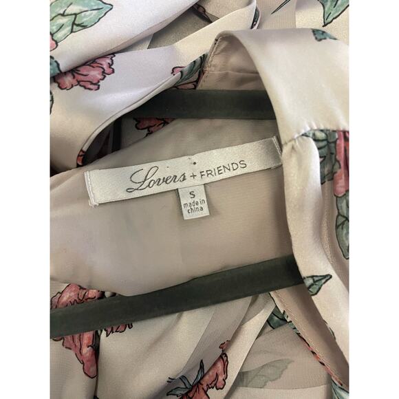 Lover's + Friends Ivy Dress Women's Small in Garden Floral Deep V Belted Mini - Picture 4 of 7